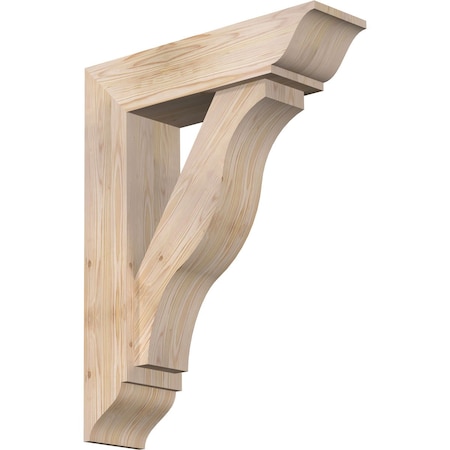 Ekena Millwork Funston Traditional Smooth Bracket w/ Offset Brace, Douglas Fir, 7 1/2"W x 28"D x 36"H BKT0806X28X36FST01SDF
